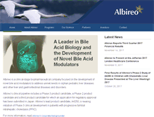 Tablet Screenshot of albireopharma.com